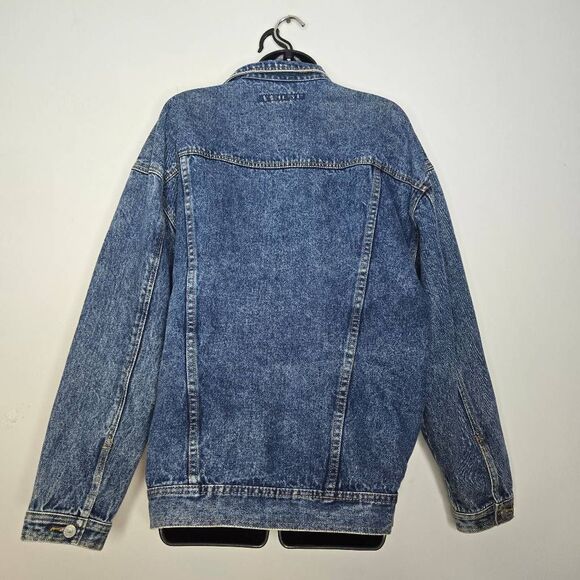 Vintage 80s Jordache Size Medium Classic Denim Jean Jacket Trucker Blue Retro - Picture 5 of 7